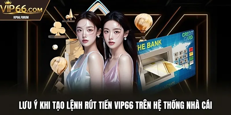 Lưu ý khi tạo lệnh rút tiền VIP66 trên hệ thống nhà cái