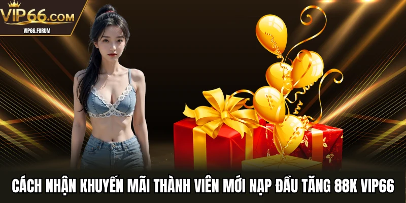 Cách nhận khuyến mãi thành viên mới nạp đầu tăng 88K VIP66